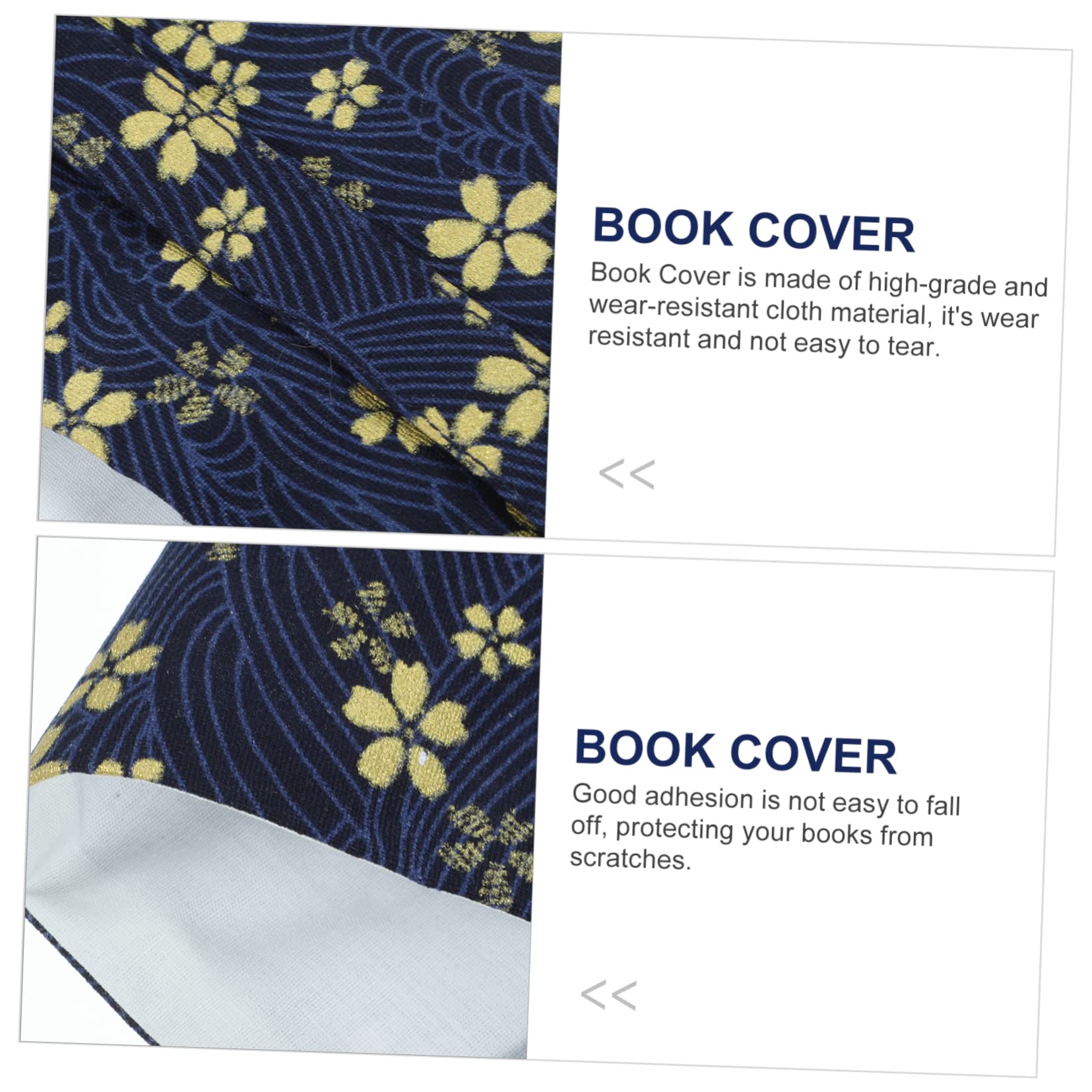 NUOBESTY 4pièces Housse De Tissu Pour Carnet Étui Décoratif Fait Main Couverture Ajustable Pour Protège-cahiers Et