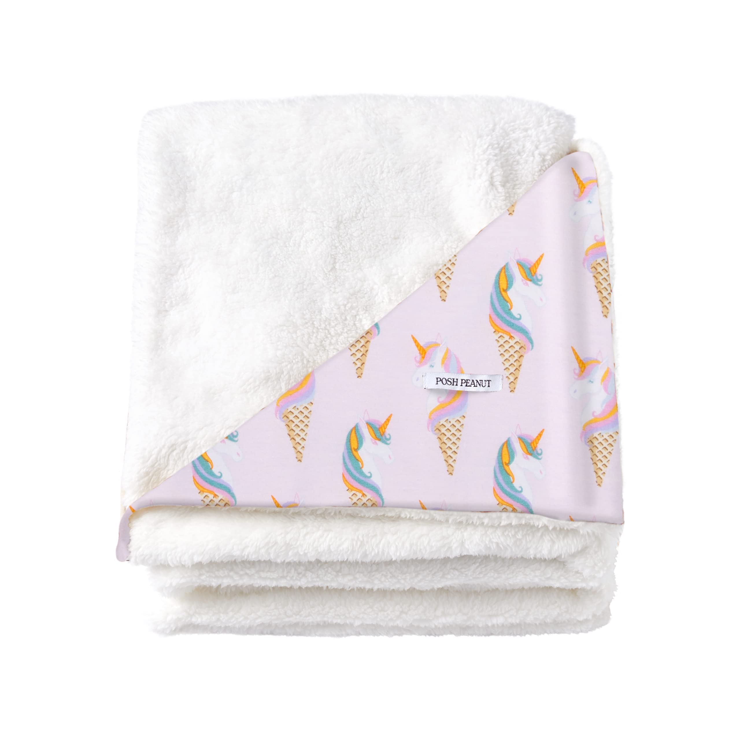 Posh PeanutPosh Peanut Square Plush Patoo - Large Premium Reversible Knit Viscose from Bamboo - Snuggly Security Toddler Blanket - 40" x 40"