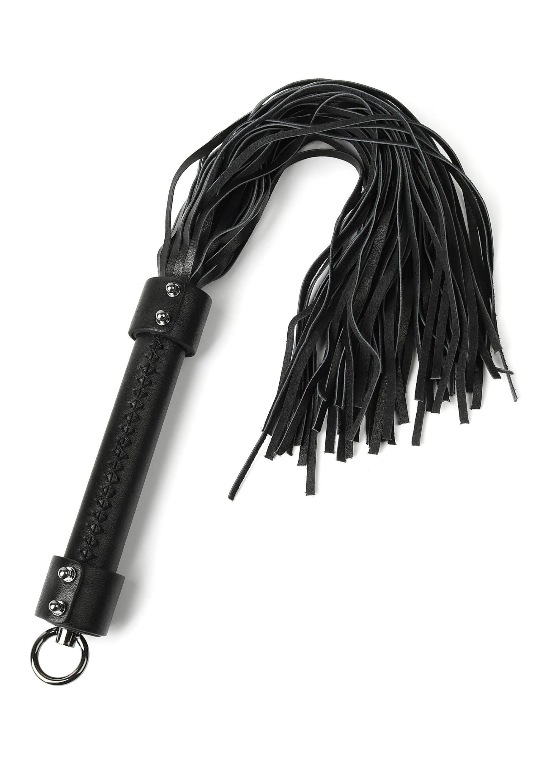 Hidden Desire Genuine Leather Whip 55cm Peitsche - Echtleder, 55 cm, Schwarz