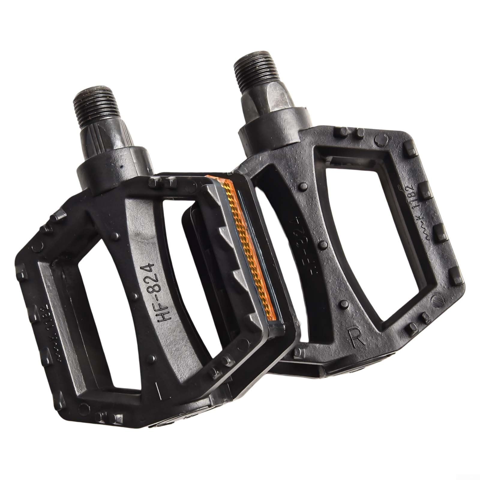 Flat Pedals for Children's Bicycle Kids Bike Pedals with Sealed Lubricated Steel Interface and Reflective Plates 12mm 14mm Thread Sizes (14mm)