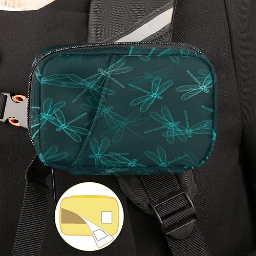 Miniatura 5 de Pastillero con estampado de libélula, organizador semanal de medicina con bolsa de viaje, pastillero de siete días, caja de suplementos de