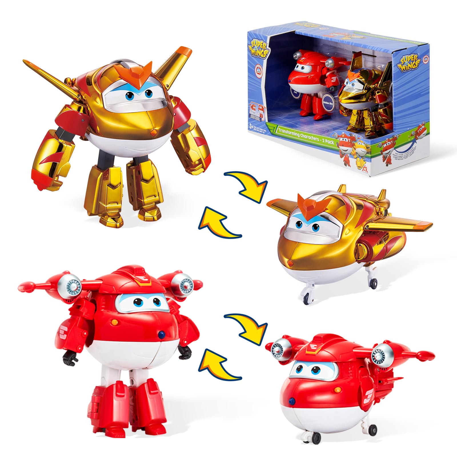 Super Wings Mini World Aircraft Playset Jett Figure BOT Flugzeug - Main Image
