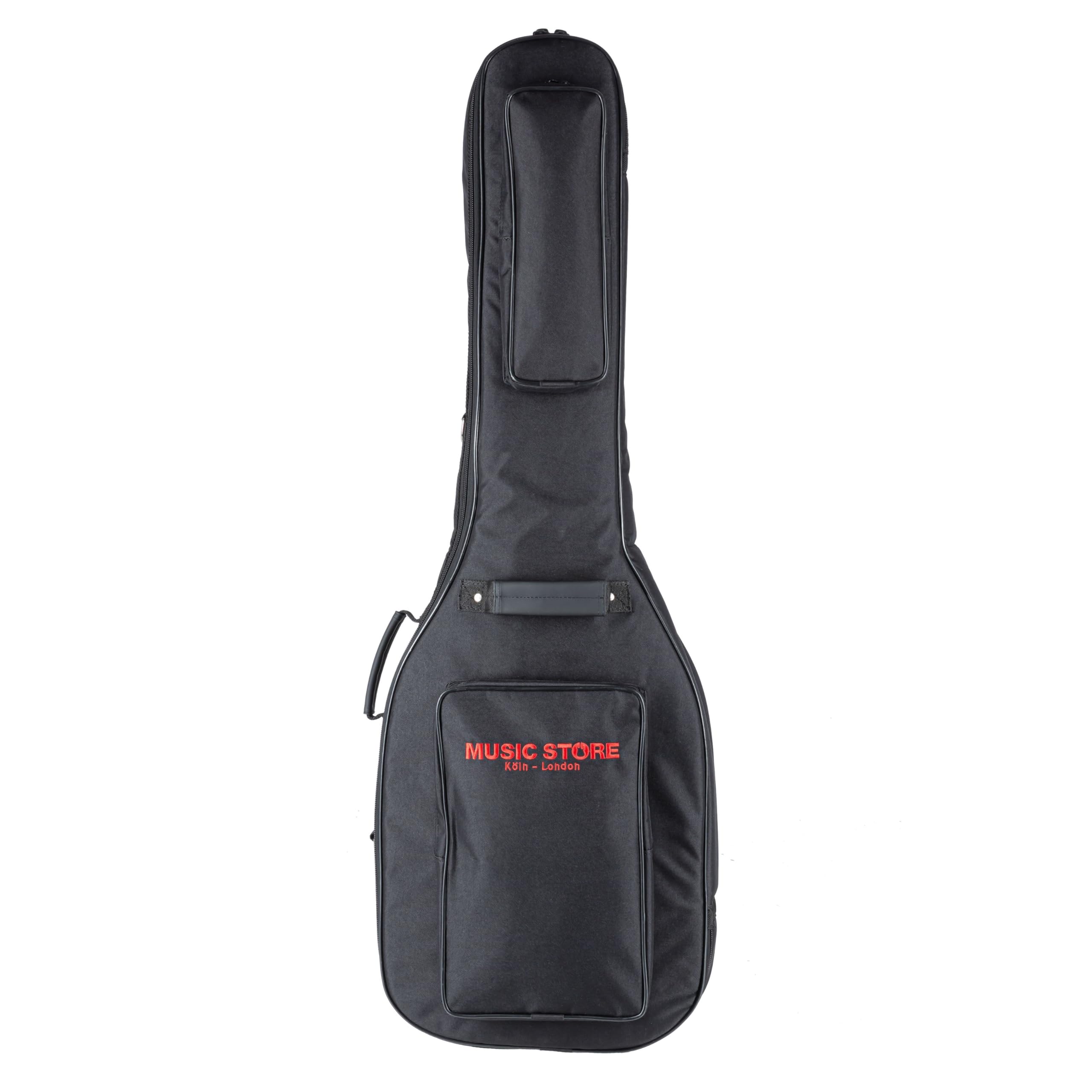 MUSIC STORE Housse Basse électrique Super Deluxe Black/Red Logo - Sac de Transport pour Basse électrique