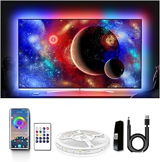 Volivo LED Strip Lights 16.4ft TV LED Backlight for 75-85 Inch TV RGB LED Strip USB Powered, Led Lights for Behind TV Led Lighting Work with Remote , Smart TV Led Lights That Sync with TV Picture