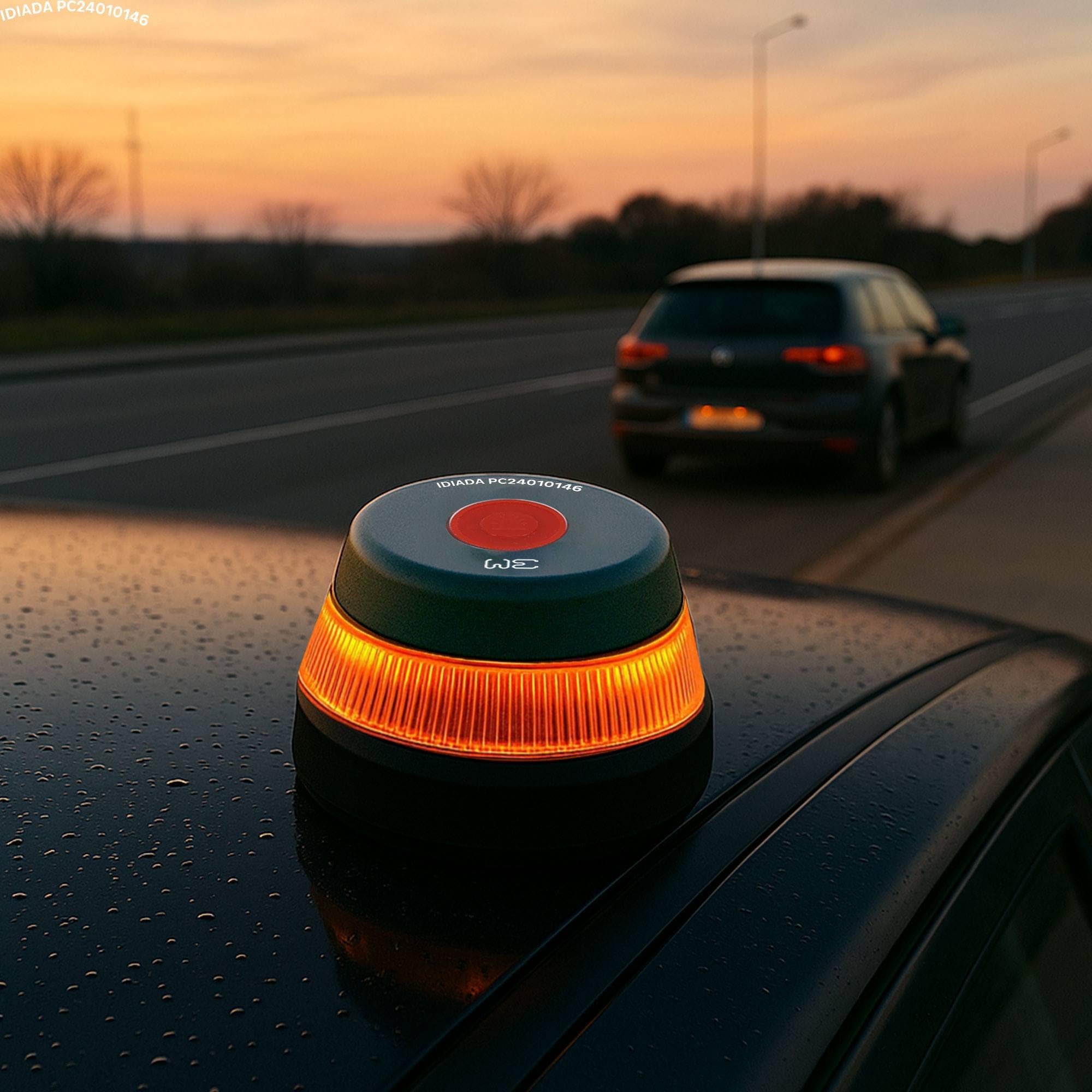 WE Światło awaryjne DGT 3.0 Car (wymagane) Homologowane DGT z geolokalizacją | Podłączony sygnał nawigacyjny V16 [Dane w tym do 2038] Światło awaryjne Samochód z GPS i magnetyczną podstawą - 1 szt