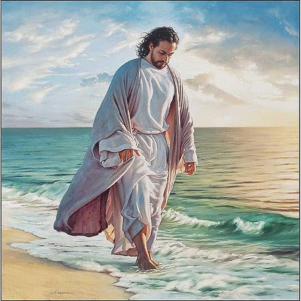 5D Religion Diamond Painting, Large Christ Jesus Diamond Painting Kits for Adults, DIY Full Drill Crystal Rhinestone Arts and Crafts, Diamond Dots Gem Art Paints with Diamond Home Wall Decor 40×50cm