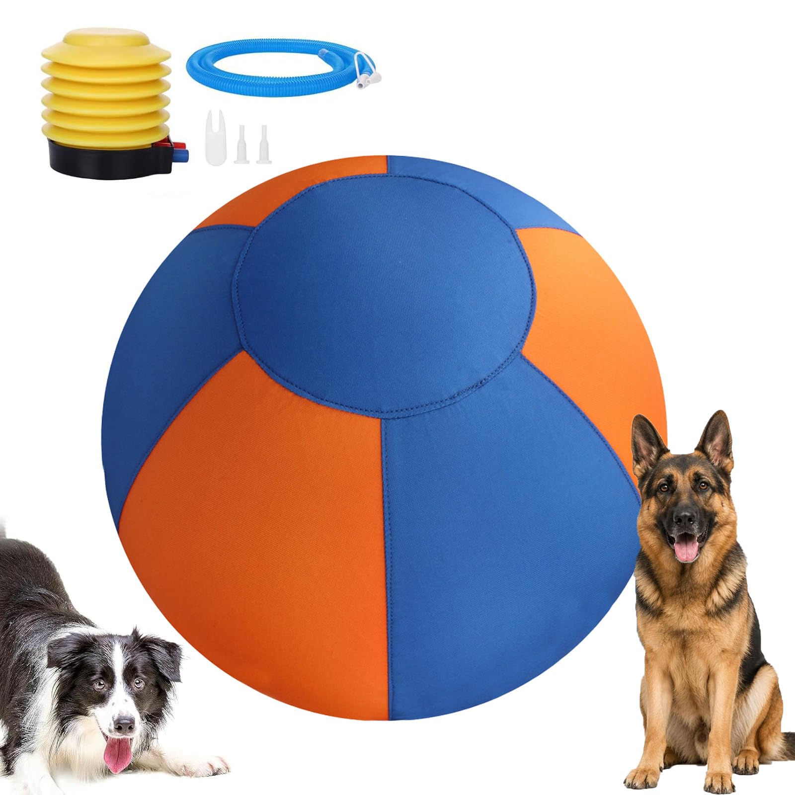 Herding Ball for Dogs, Giant Ball, Durable Inflatable Herding Toy, Natural Instinct Exercise Balls for Outdoor Exercise and Mental Stimulation (#B,Medium)