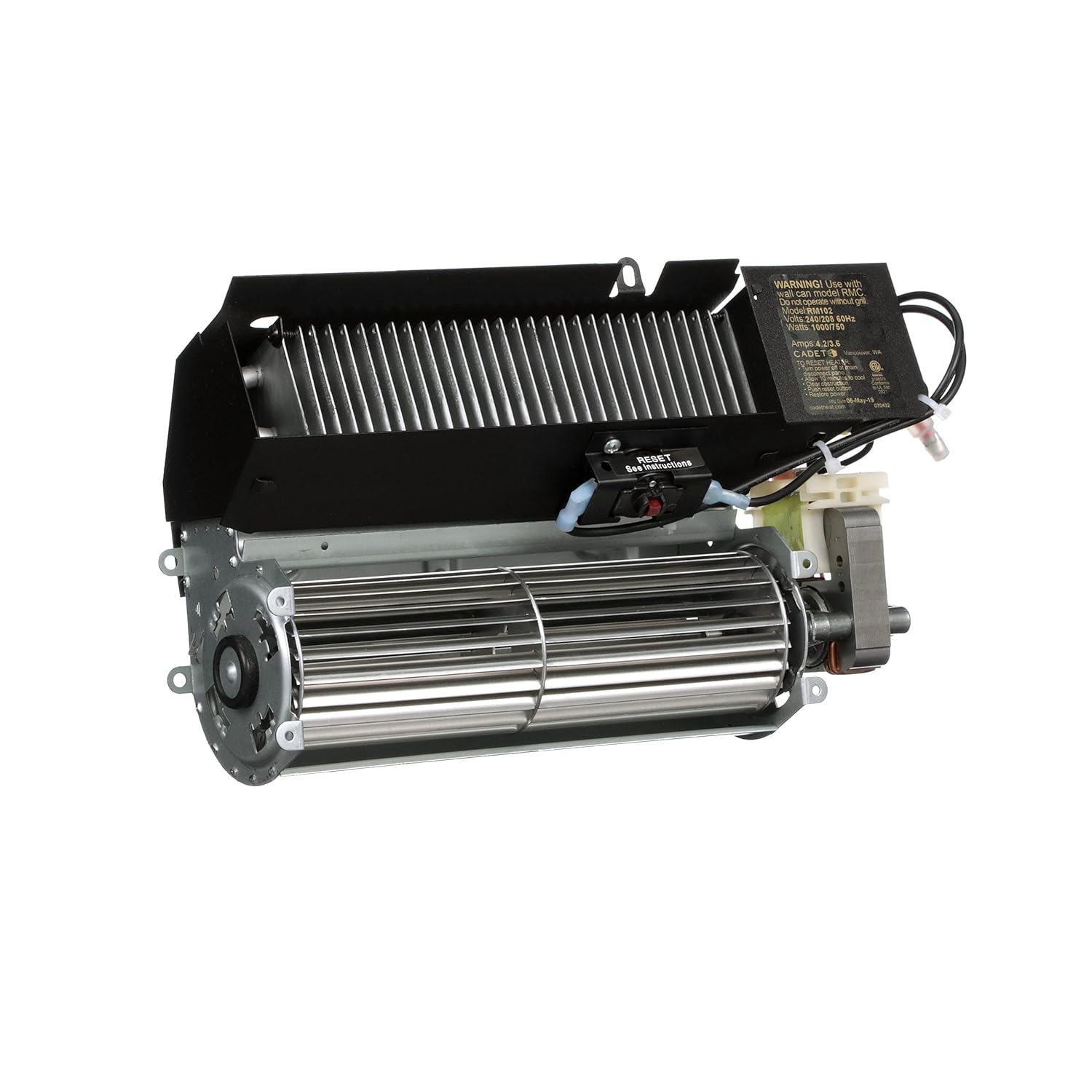 Cadet Register Series Electric Wall Heater Assembly Only Without Thermostat (Model: RM162, Part: 00307), 240/208 Volt, 700/900/1600 Watt