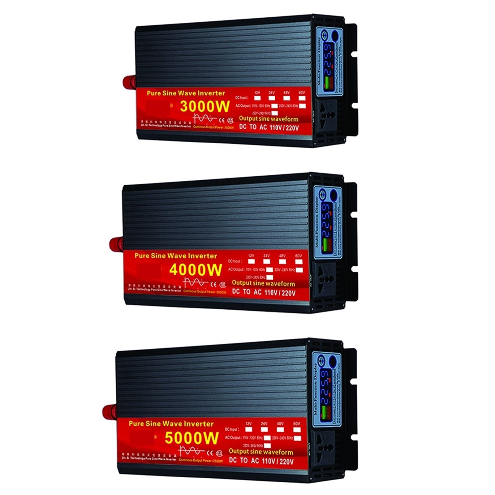 Inverter a onda sinusoidale pura Inverter a onda sinusoidale pura 12V 24V 220 110 2000W 3000W 4000W 5000W Trasformatore di tensione Convertitore di potenza Inverter solare(3000W,48V)