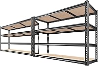 Vista 10 de REIBII Estantería de garaje de 48" de ancho, estantes de almacenamiento de 3020LBS, estantes de 5 niveles, estante resistente para garaje ajustable
