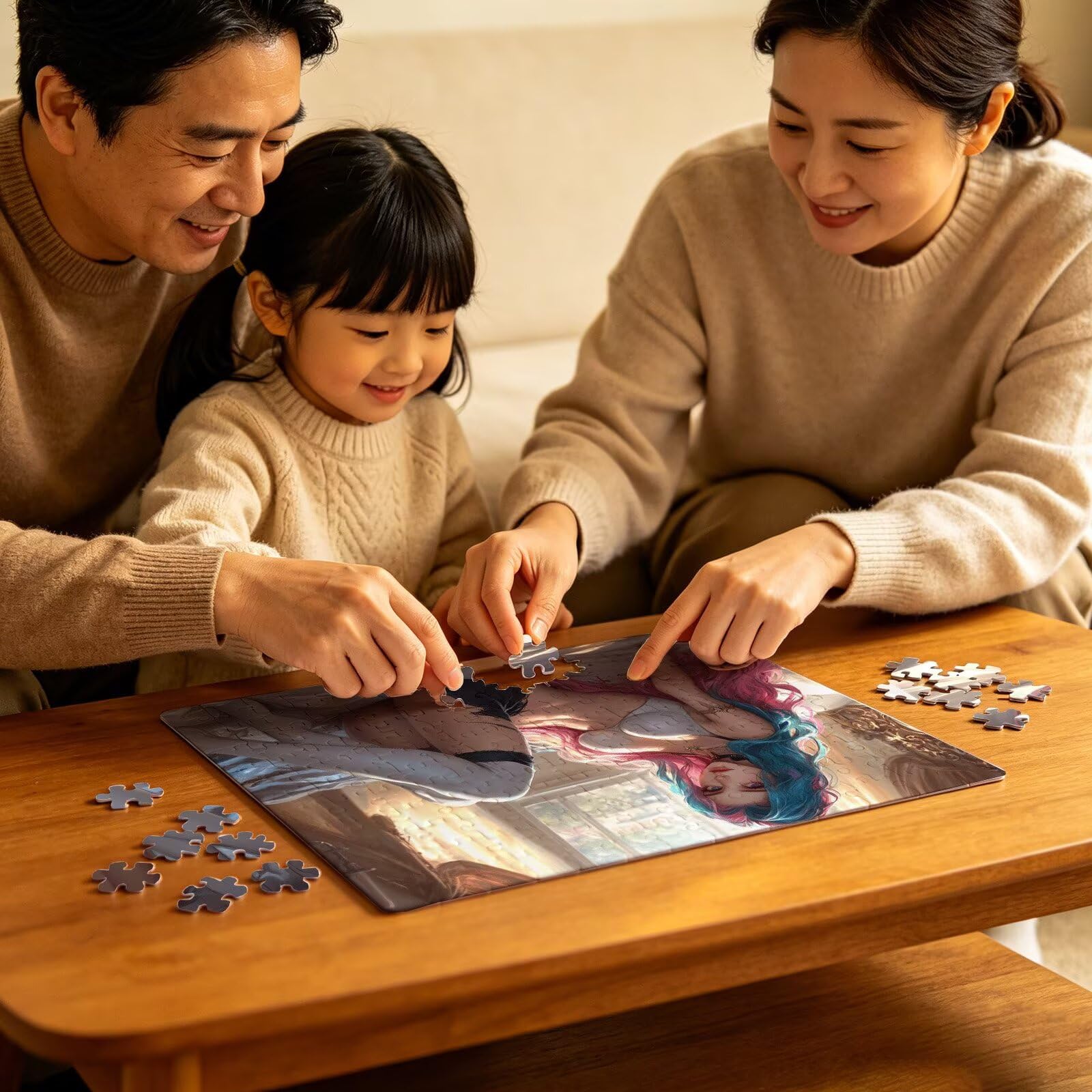 Puzzle cartone animato ragazza, Puzzle Adulti 5000 pezzi, Puzzles Legno con Squisita Scatola di Imballaggio, Rompicapo per Esperti con Incastro Perfetto, Regalo per Adulti Decorazioni Casa W3H-773