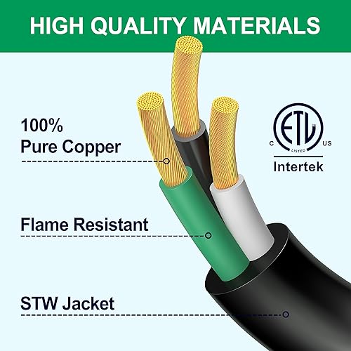 Miniatura 6 de STRIGHT Cable de extensión RV de 10 pies de 30 amperios, cable de extensión de alimentación RV NEMA TT-30P macho a TT-30R hembra, resistente calibre