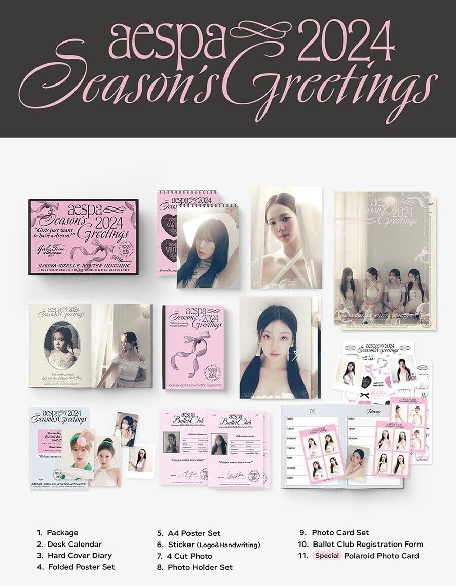 aespa 2024 Season's Greetings 付属品完備 Amazon.com: AESPA 2024 Season's Greetings K-POP SEALED : Office