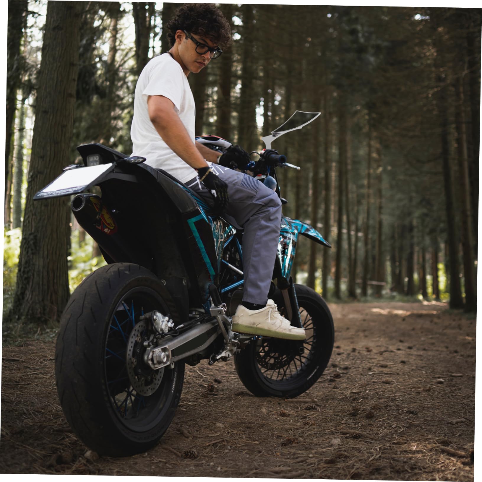 Cabilock 2pezzi Specchietti Retrovisori Per Bicicletta Design Elegante Montaggio Manubrio Specchietto Laterale Vetro Resistente Graffi Visibilità Chiara Sicurezza Guida