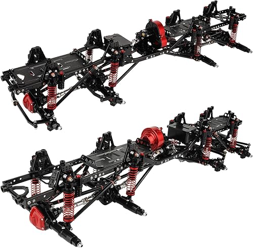 Miniatura 6 de ZXYRC Marco de chasis de automóvil de metal de 8 x 8 a control remoto, distancia entre ejes de 21.6 pulgadas con 2 ejes de dirección delantera, 2