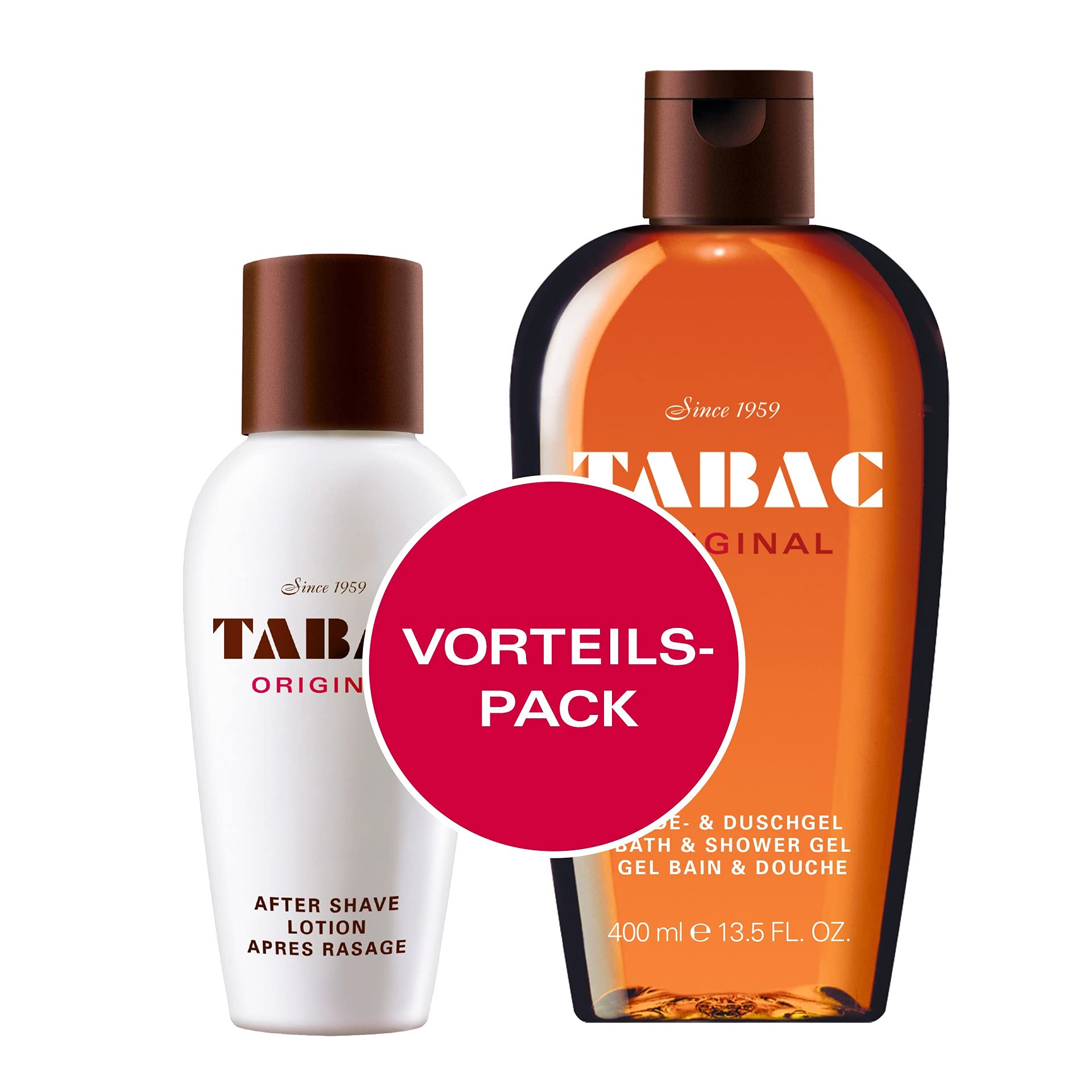 Tabac® Original | Vorteilspack: After Shave Lotion und Duschgel - würzig-frisch - Original seit 1959 | Tabac Original After Shave Lotion 150ml & Duschgel 400ml