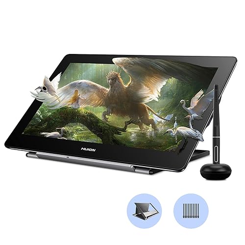HUION Kamvas Pro 16 (4K) UHD Grafiktablett mit Display, 15,6 Zoll Drawing Tablet, Blendfrei Grafikmonitor mit Voll Laminiertem, Batterieloser Stift PW517, Zeichentablett für Chromebook, Windows & Mac - Kamvas Pro 16 (4K)（15,6 Zoll）