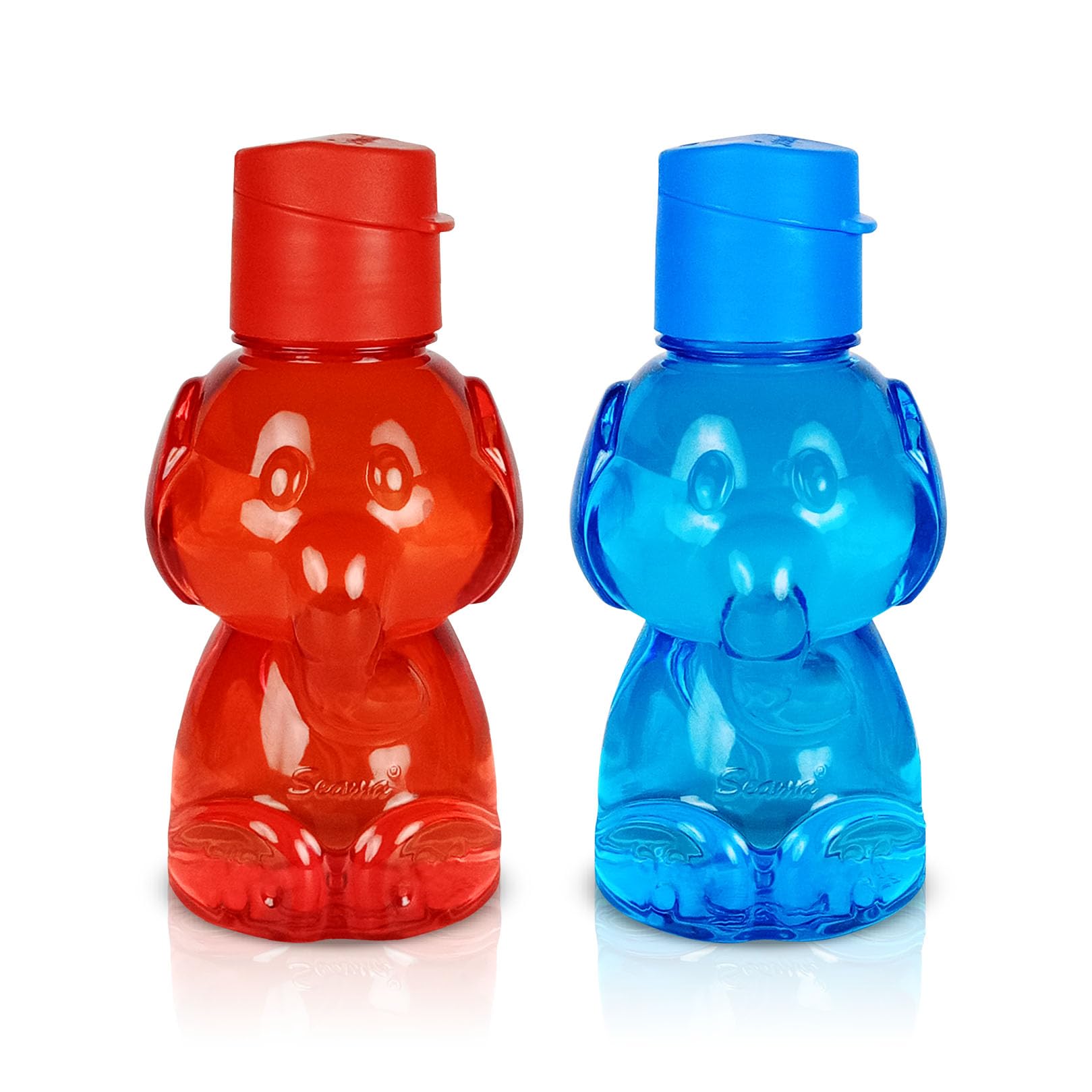Seama Appu Plastic Fliptop Bottle, Set of 2, Each 500ml, Multicolor | BPA Free & 100% Leak Proof | Elephant Theme Kids Bottle | Perfect for School kids and Childrens | Toy Water Bottles for Kids (B0CNZSC8QB) Amazon Price History, Amazon Price Tracker