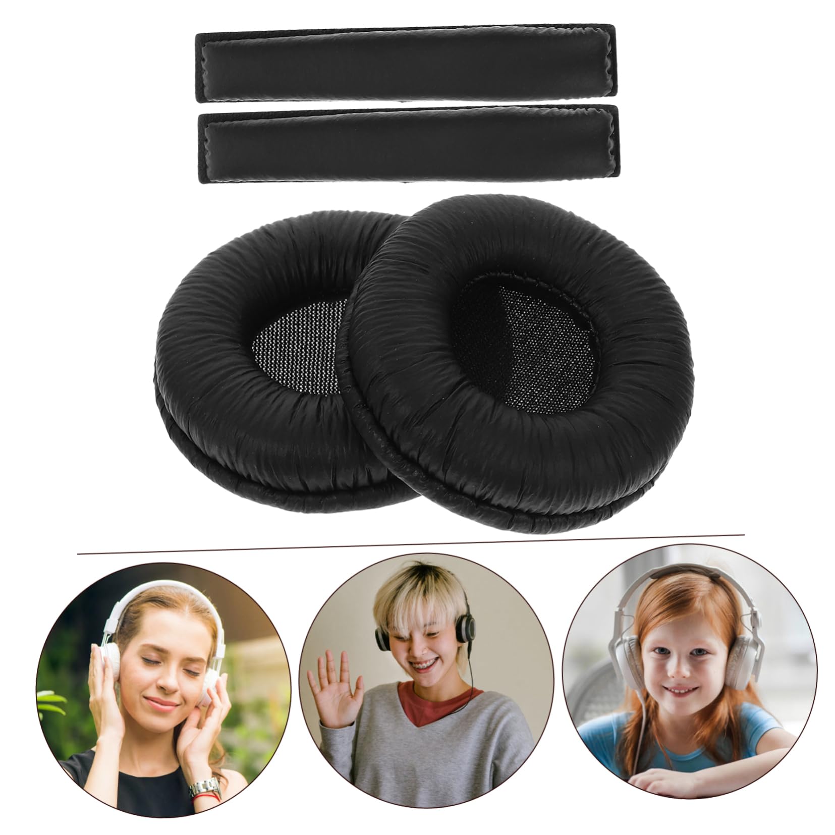 Mikikit 5sets Cuscinetti Per Cuffie Spugna Sostituzione Facile e Leggera Compatibili Con Vari Modelli Per Migliorare Comfort e La Durata Delle Cuffie