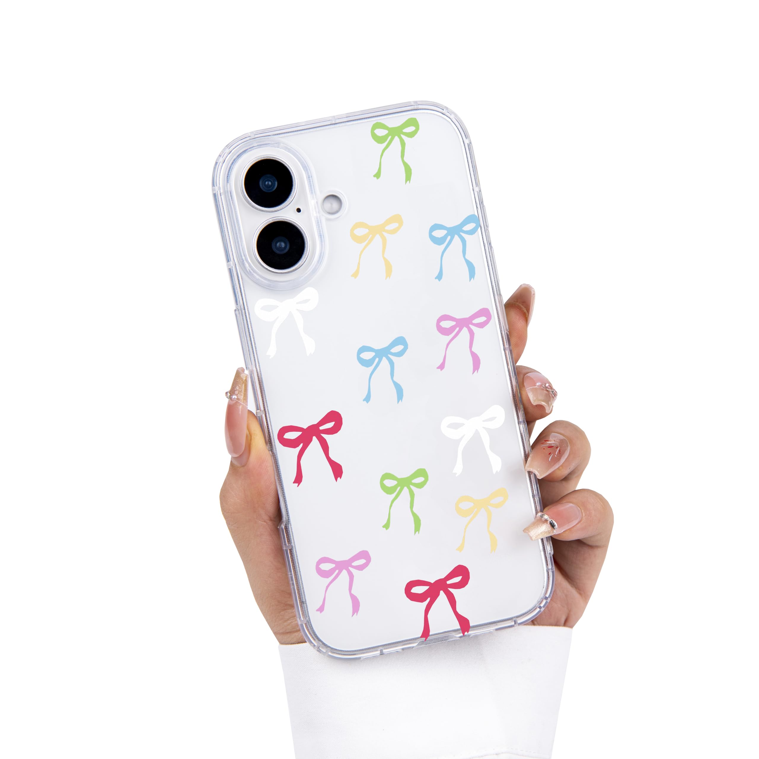 Einaily Hülle für iPhone 17 Case Crystal Clear Handyhülle Mode Chic Herz Muster Ultra Dünn Transparent Klare TPU Silikon Bumper Stoßfest Kratzfest Schutzhülle für iPhone 17 Slim Case Cover