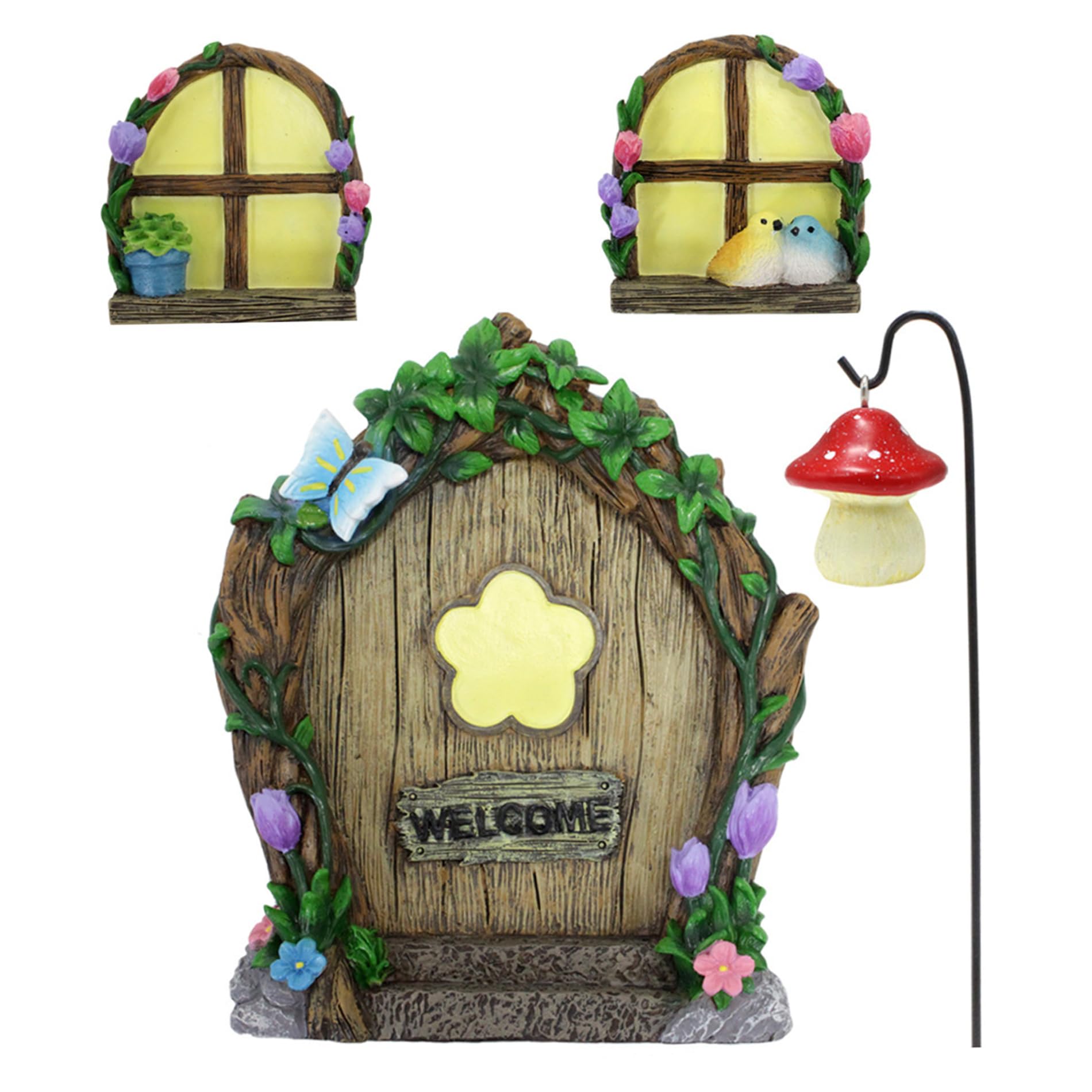 Lanterne maison de fée pour embellir les vieux arbres du jardin