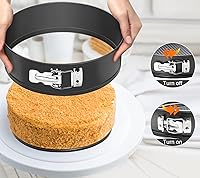 Vista 4 de Webake Springform - Molde antiadherente de 11 pulgadas para tartas de queso con parte inferior extraíble, molde grande para hornear para Acción