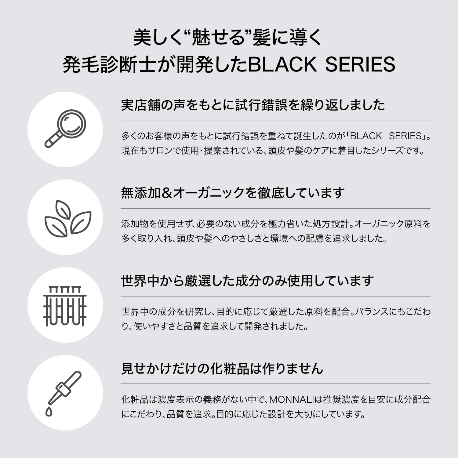 Amazon | MONNALI モナリ ブラックシリーズ ヘアケアセット