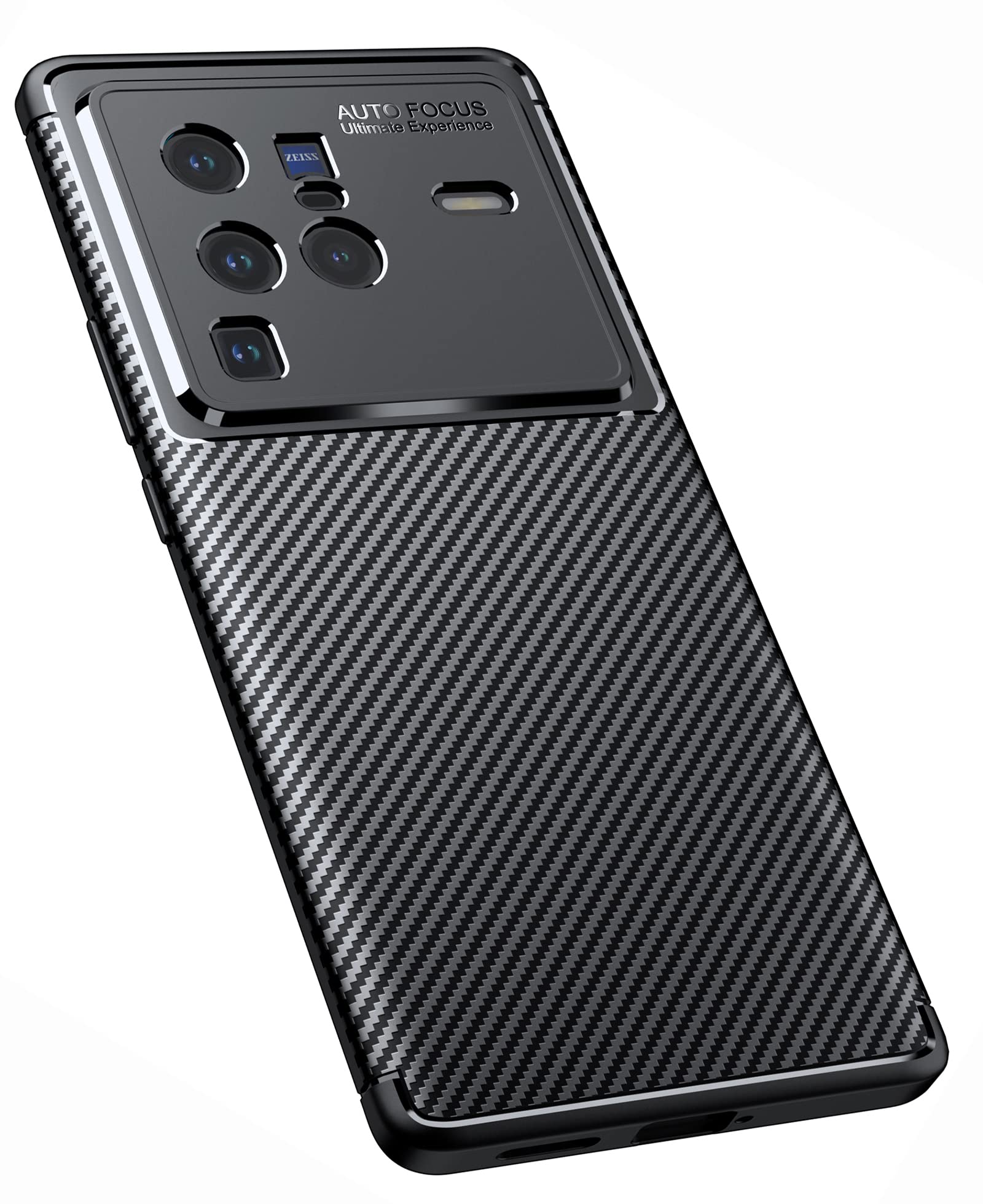 GIOPUEY Case Compatible with VIVO X80 Pro, TPU Flexible Material Ultra-thin Cover, Anti-Fingerprint Slim Fit Phone Case [Wear Resistant] [Slip-Resistant] - Black