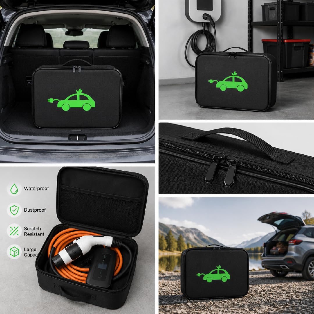 Bolsa Cable para Renault Captur/Clio/Austral E Tech | Bolsa cable carga, tres formas, compra separada, cierre zip, asa, maletero, venta individual, uso diario práctico