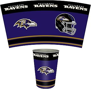 FANMATS 34615 NFL - Baltimore Ravens Wastebasket | Purple | 15"x10.5"x10.5" | Primary Logo, Helmet, & Wordmark