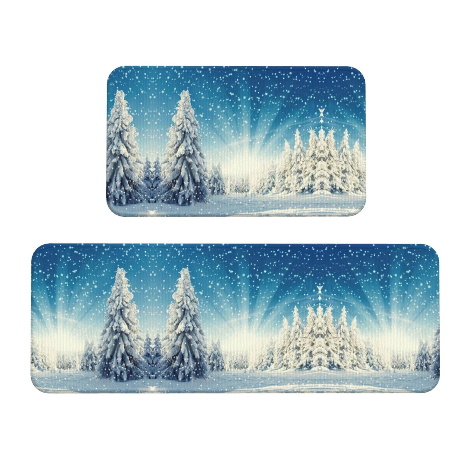 Tapis de cuisine antidérapants pour éviter les glissades devant l'évier à Noël
