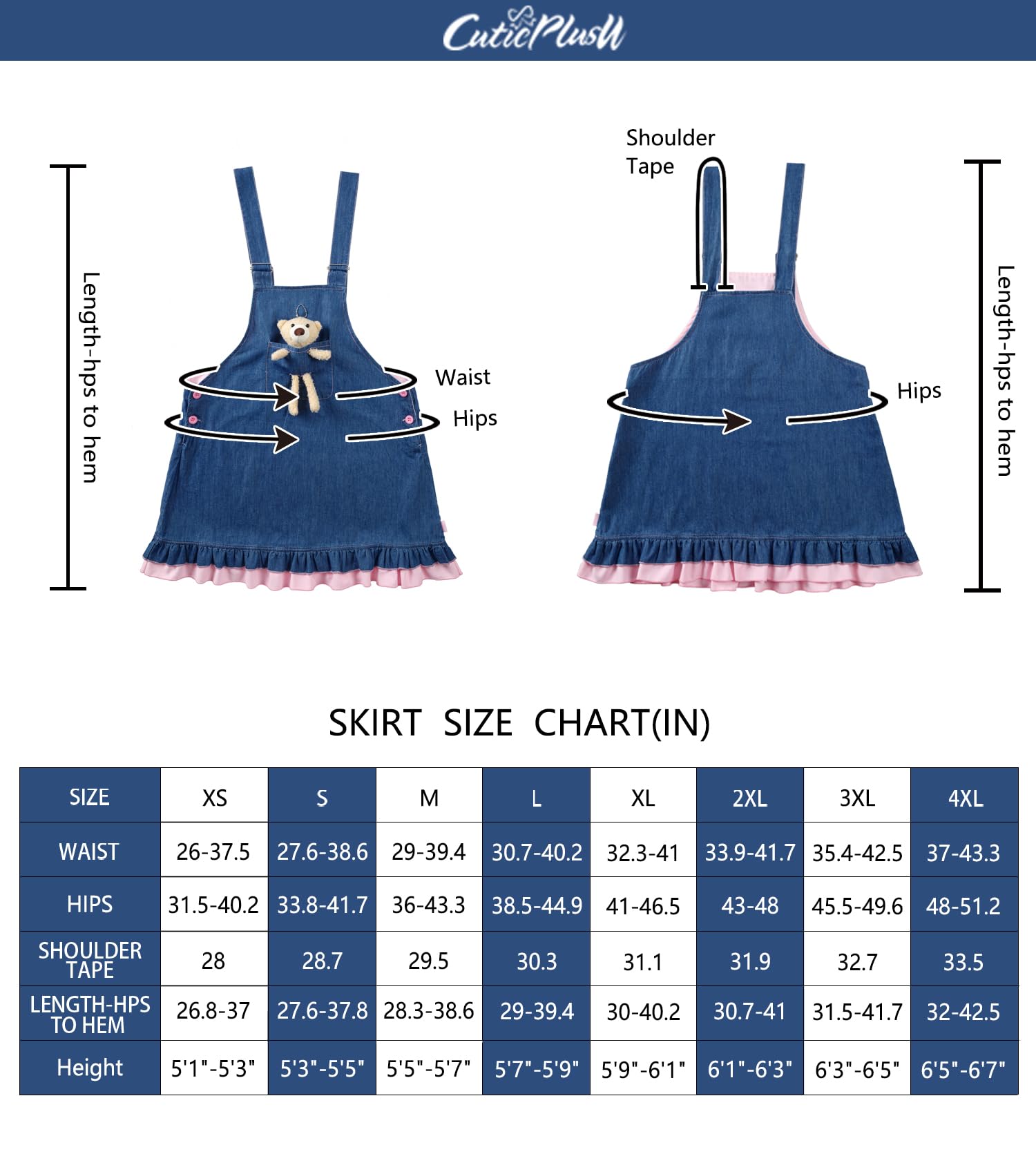 CutiePlusU Robe salopette d'été décontractée pour femme | Ours en peluche à bretelles réglables 100 % coton