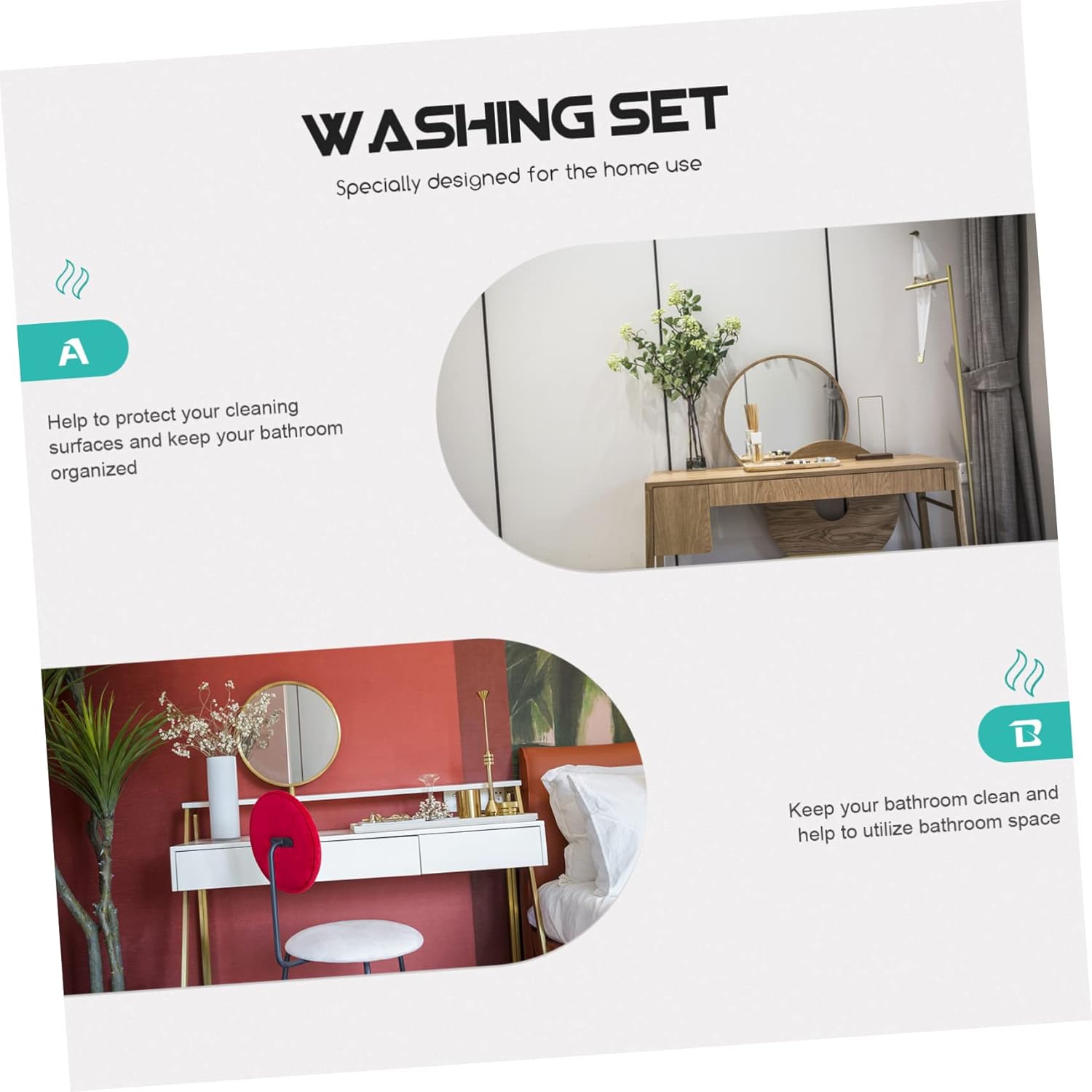 Nordic 5-Piece Bathroom Accessories Set Creative Resin Toothbrush Holder Personal Washing Cup Lotion Bottle Sanitary Bathroom Essentials