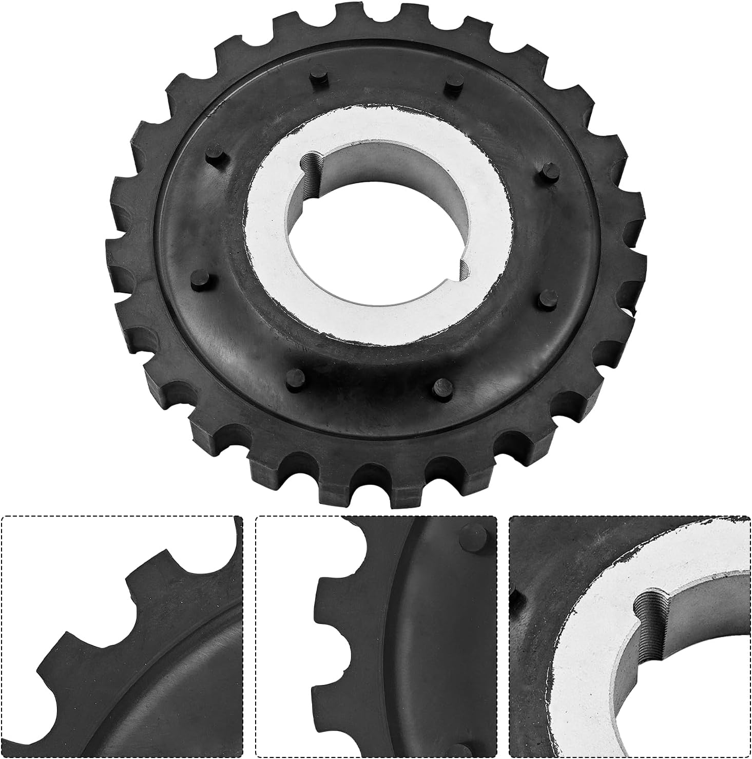 02250046-555, 2250046-555, 02250046555 Air compressor Coupler Compatible with Sullair 600H, 750, 750H, 750HH, 825, 900, 900H, 1050 T3 CAT & other models, 243 * 28MM 24T