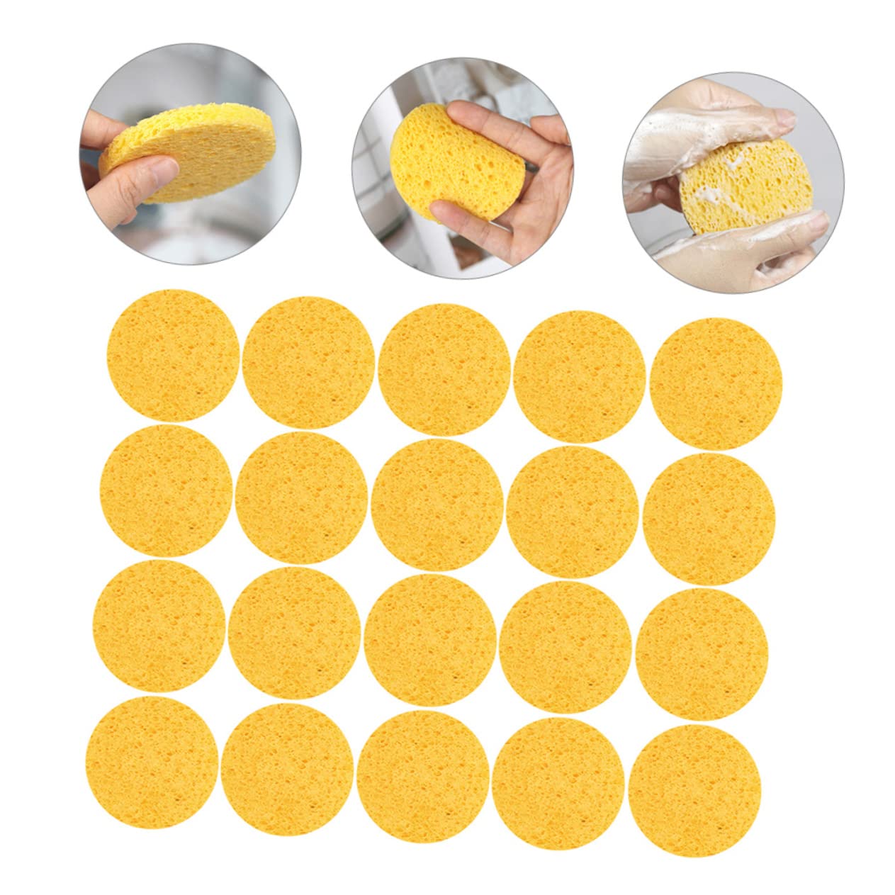 FOMIYES 5 Set Di Spugne Struccanti in Cellulosa Naturale Da Viaggio Spugne Per Il Viso Per La Rimozione Del Trucco 20 Pezzi * 5