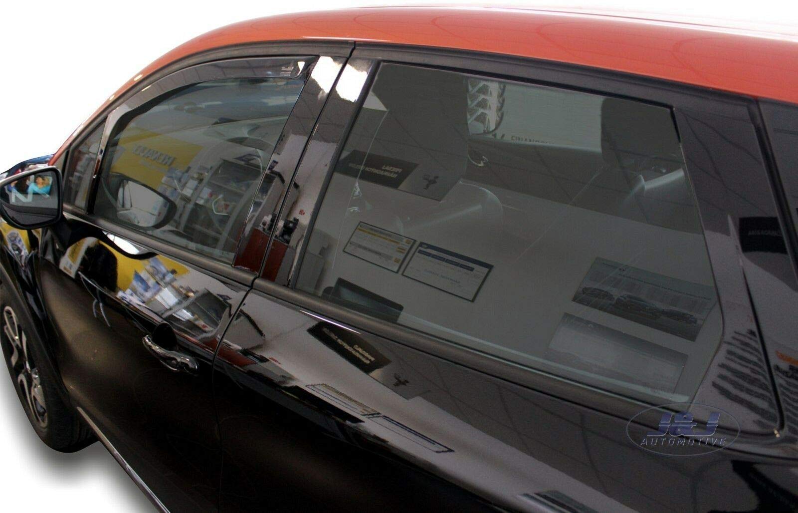 Deflettori D'Aria Per Nissan Qashqai J11 2014-2021 | Set 4 Pezzi Nero - Antivento E Antipioggia - Foto 8