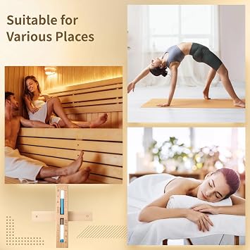 yeesport 15 Minutes Sauna Sand Timer, Sauna Hourglass Sand Timer, 15-Min Red Cedar Sand Clock with Blue Sand, Heat Resistant Wood Hour Glass Timer, Sauna Accessories for Sauna & SPA Room