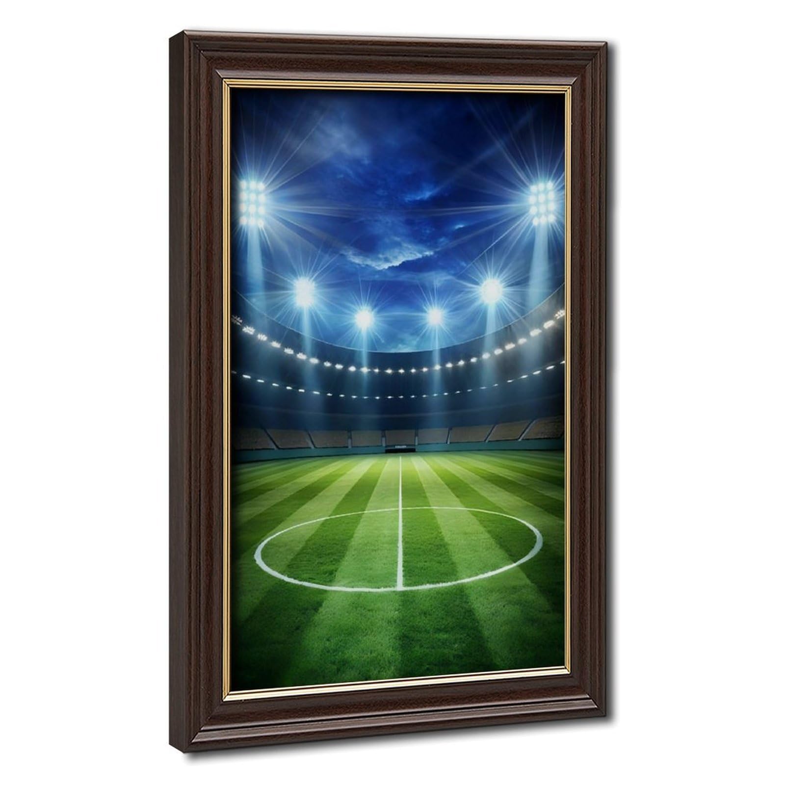 Bareronor Mokume Gane Frame-Style Football Pitch Poster Canvas Poster For Bedroom Decor Gift