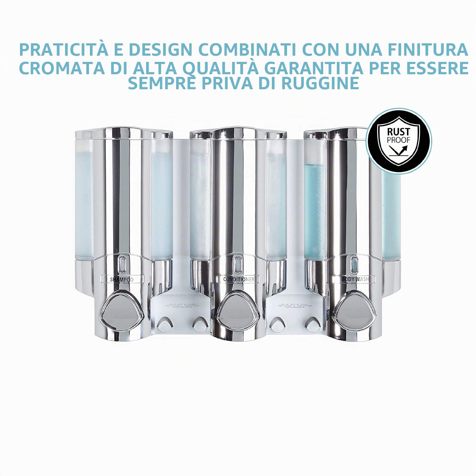 Better Living Aviva - Dispenser a Tre camere, Cromato