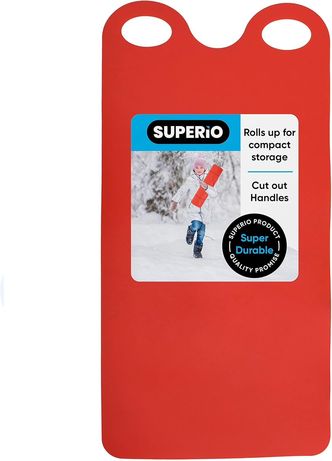 Superio Snow Slider Mat, Flexible Snow Sled Flying Carpet, Roll up Sleds for Kids 36" / Adults 54" Lightweight Plastic Snowboard Sled, 1 Pack