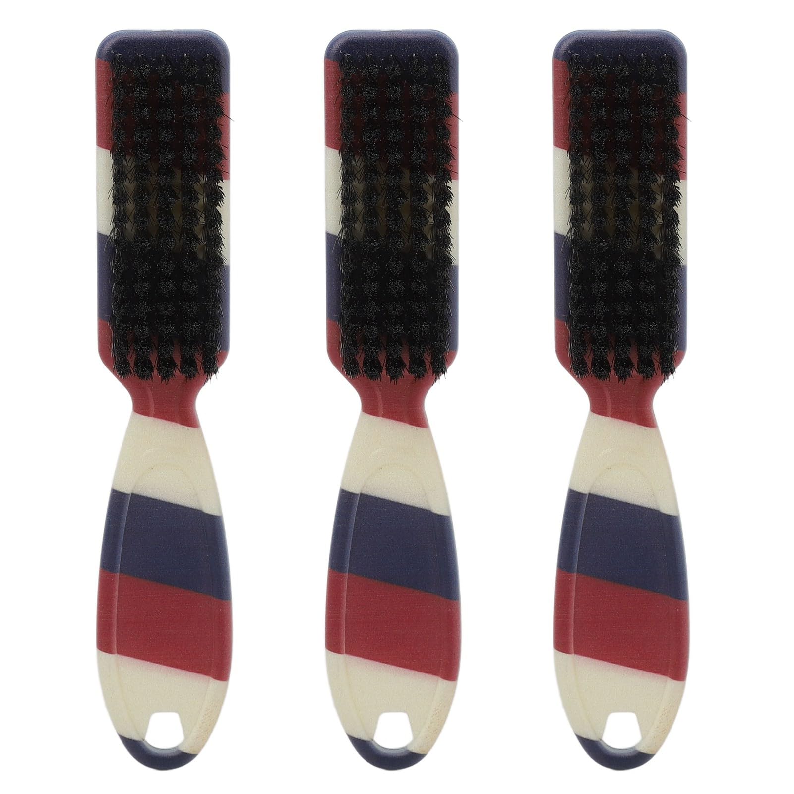 3 Pieces Barber Fade Brush, Soft Beard Fade Brush, Versatile Styling Cleaning Brush with Ergonomic Handle, Cleaning Nylon Brush for Beauty Salon, Home