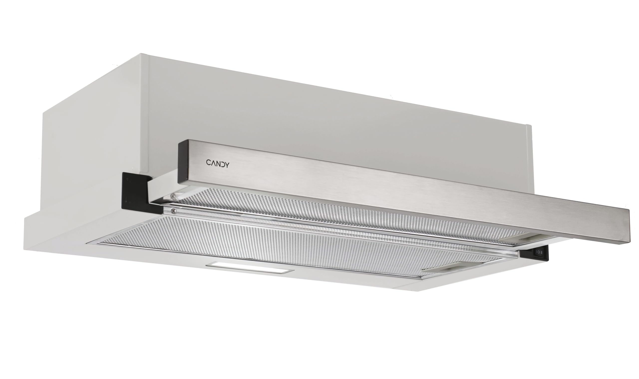 Candy CBT6130/3X, Campana Telescópica 60 CM, 2 Niveles de Potencia, 125W, 264M3/H, Filtros de Carbono, Panel Aluminio Antigrasa, Iluminación LED, 53/60DB, Acero Inoxidable