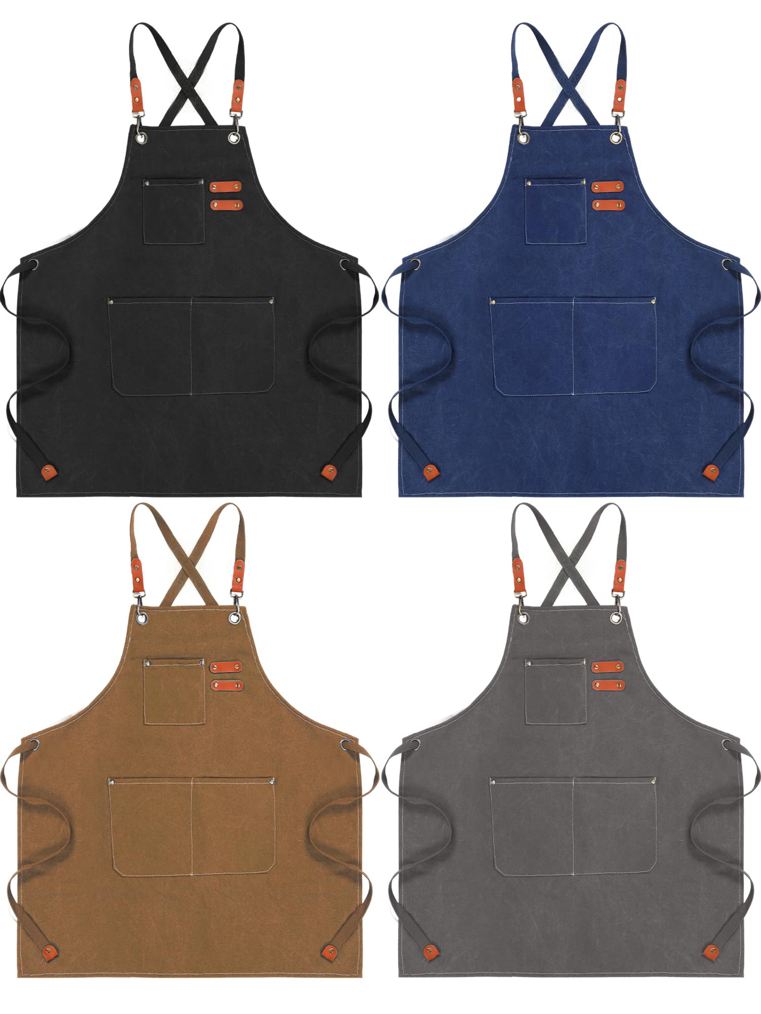 Toulite 4 Pack Canvas Chef Apron