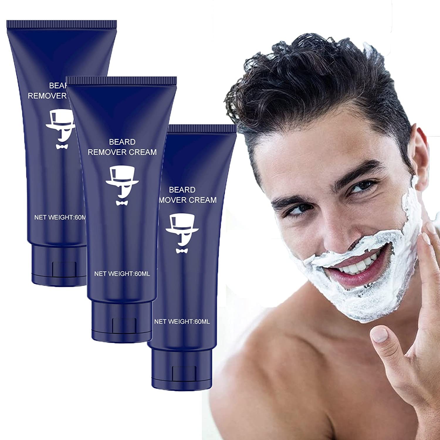 Men Permanent Hair Beard Removal Cream Depilatory Paste