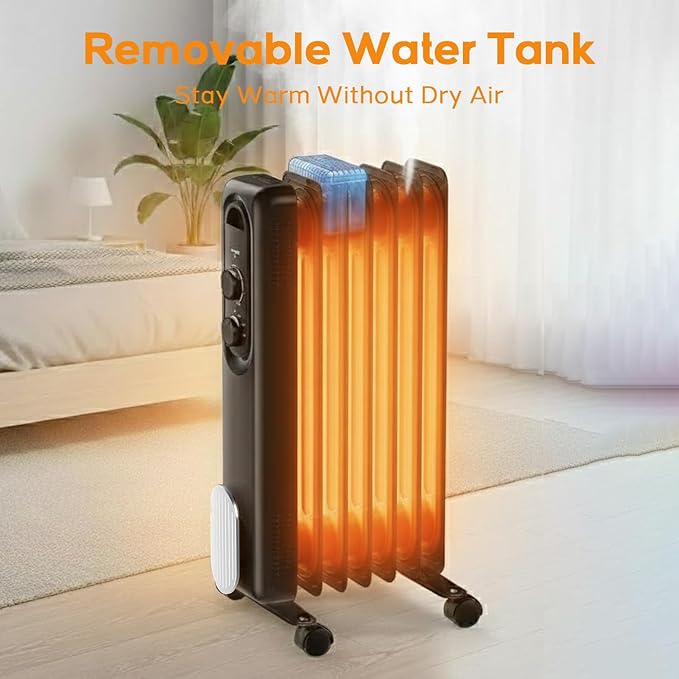 Calefactor Eléctrico Portátil Radiador de Aceite 1500W 120V miniatura 5