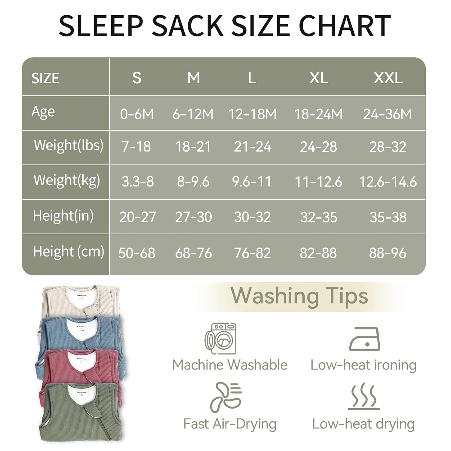 BubblePanda Rayon Made from Bamboo Sleep Sack 0-6 Months Newborn Infant Sleep Sack 0-3 Months 1.0 Tog Breathable Baby Wearable Blanket With 2-Way Zipper Unisex Sleeping Bag for Babies