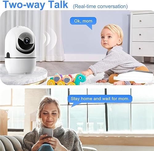 Miniatura 2 de Cámara de seguridad para interiores, 5G y 2.4GHz para perrocachorromascota con aplicación de teléfono, cámaras de hogar panorámicainclinación de 360