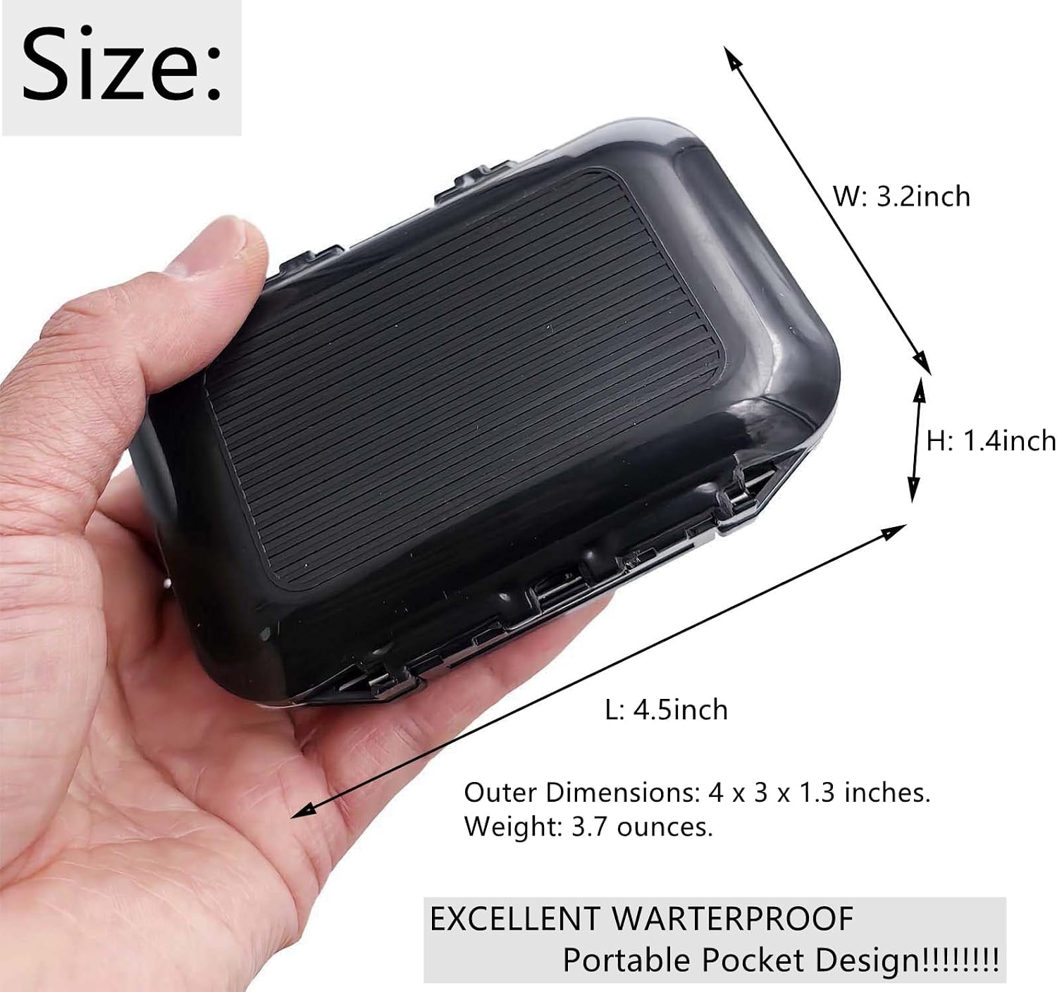 Waterproof Fishing Lure Box Spoon Hooks Baits Storage Tackle Box Containers for Casting Fishing Fly Fishing,Large/Medium/Small Lure Case image 2
