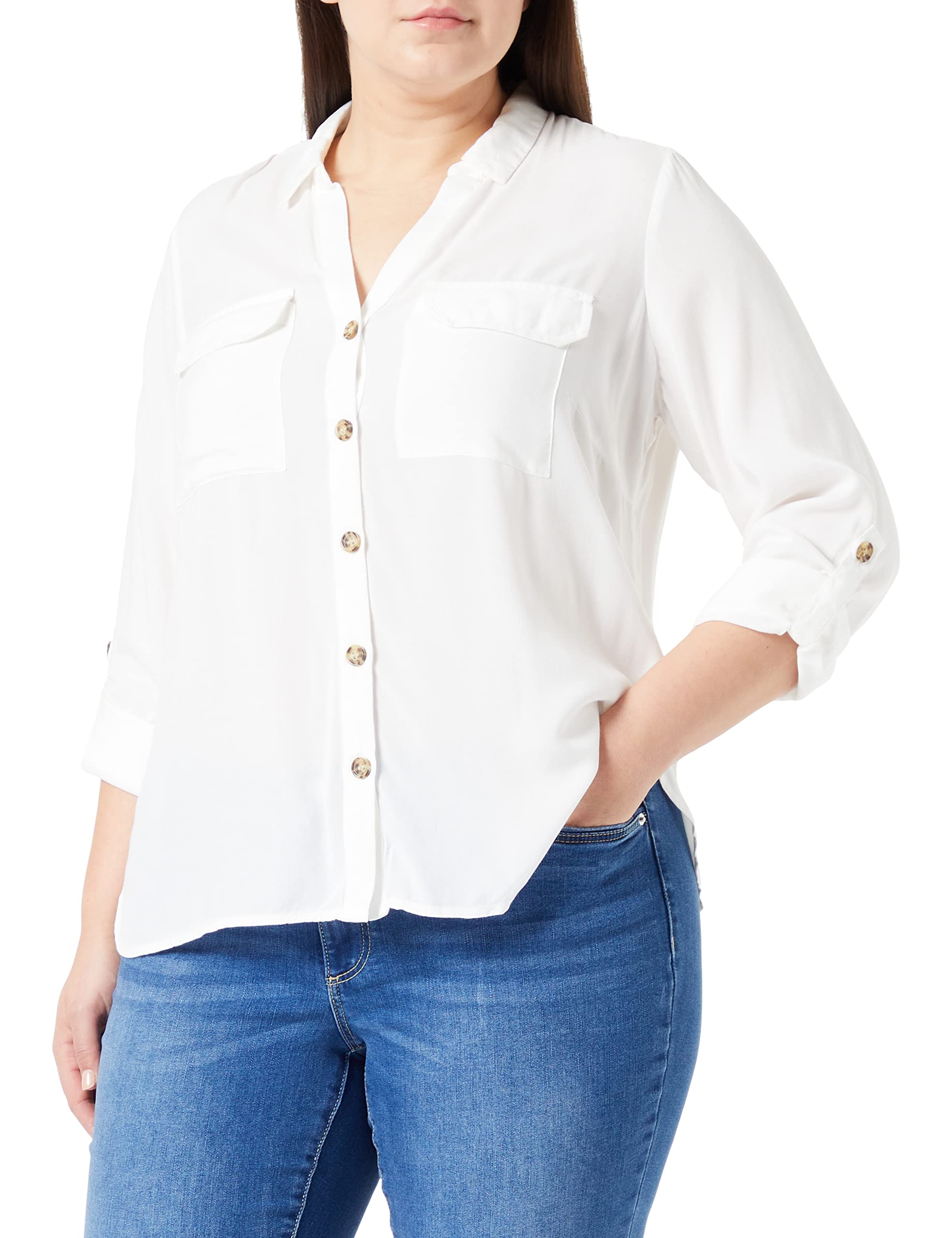 VERO MODA CURVE Vmbumpy New Curve Noos-Camiseta (Talla L/S) Blusas para Mujer