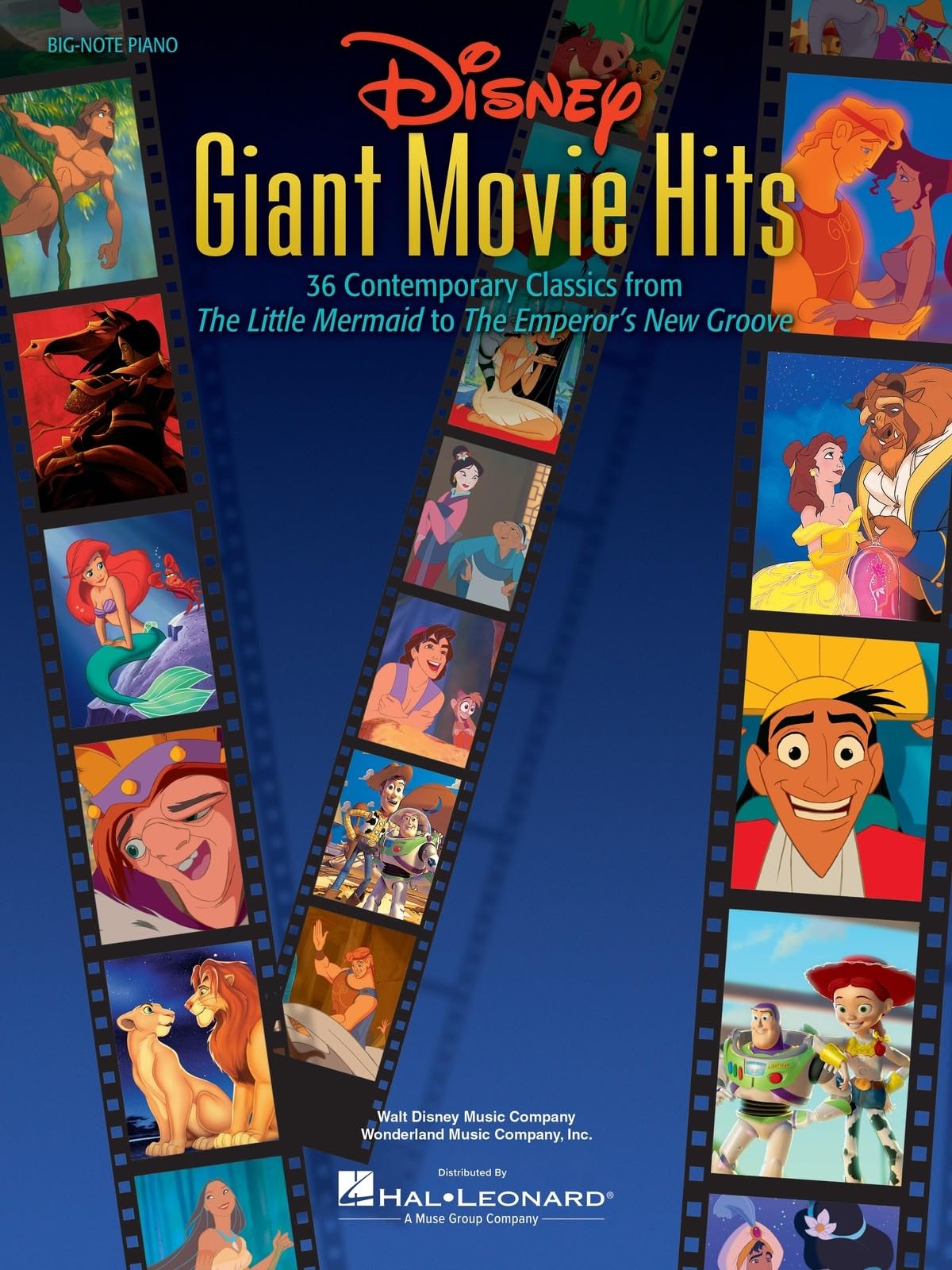 Disney Giant Movie Hits Big Note Piano Pvg: 36 Contemporary Classics